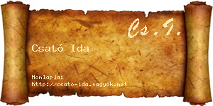 Csató Ida névjegykártya