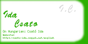 ida csato business card